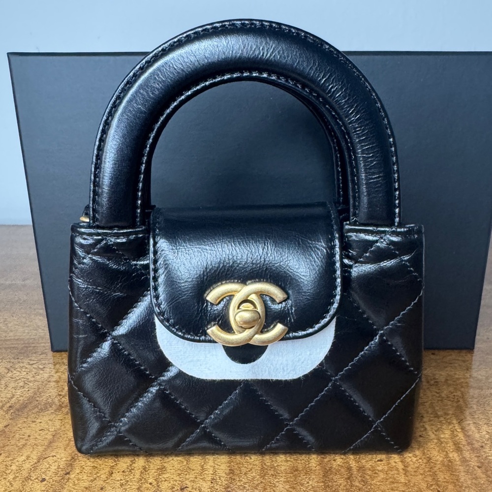 CHANEL Black Quilted Mini Kelly Bag with GHW - Picture 13 of 13